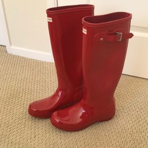 Red Hunter Rainboots